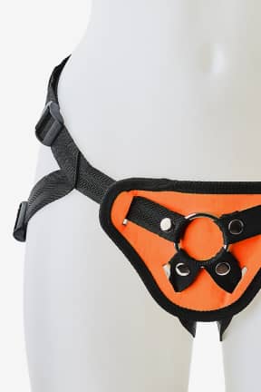 Anal sexlegetøj Radiant Strap On Glow In The Dark Orange