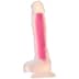 Soft Silicone Glow In The Dark Dildo Large Pink