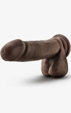 Anal Dildo Dr. Skin 8inch Posable Dildo With Balls Chocolate