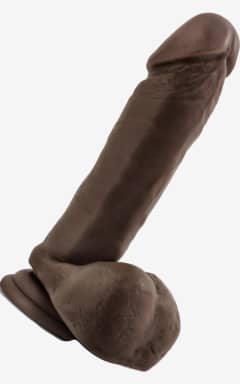 Anal Dildo Dr. Skin 8inch Posable Dildo With Balls Chocolate