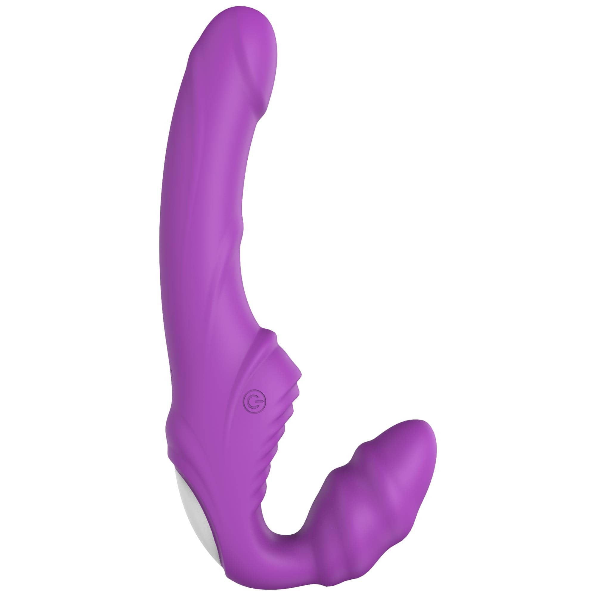 Классный безремневой Страпон с Уникальной Системой Крепления Bend Over Boyfrend Purple