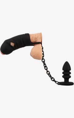 Buttplug Cock Cage With Butt Plug Black