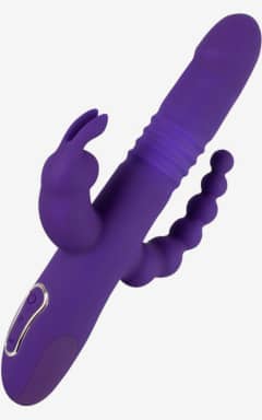 Onanifavoritter til hende Thrusting Pearl Triple Vibrator Purple