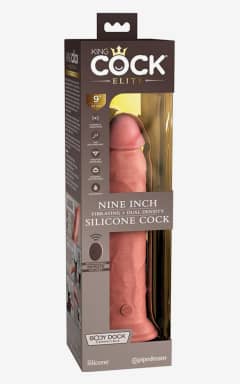 Anal sexlegetøj King Cock 23cm Vibrating W. Remote Vanilla