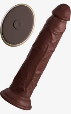 Vibrator King Cock 23cm Vibrating W. Remote Chocolate
