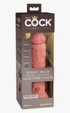 Anal sexlegetøj King Cock 20cm Vibrating Silicone Cock Light