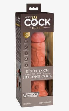 Anal sexlegetøj King Cock 20cm Vibrating Silicone Cock Tan