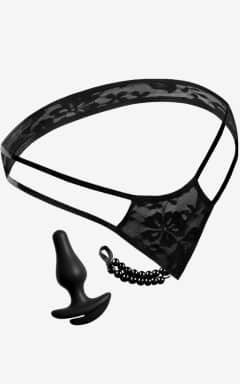 Sexlegetøj til mænd Crotchless Pleasure Pearls Black SL