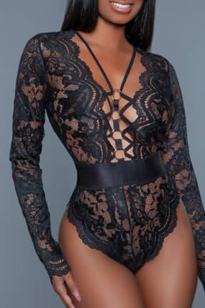 Lingeri BeWicked Ramona Bodysuit Black