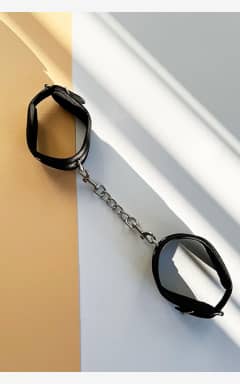 Bondage / BDSM Hand Cuffs Leather Black