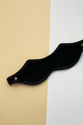 Sidste chance Leather Blindfold Black