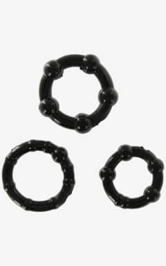 Sexlegetøj til par Stay Hard Rings 3 Piece Set Black