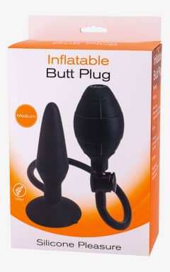 For kvinder Inflatable Butt Plug Black M