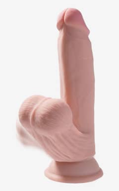 For kvinder 3D Cock Swinging Balls 7 Inch Light Skin