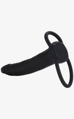 Penisring Silicone Dual Penetrator Black