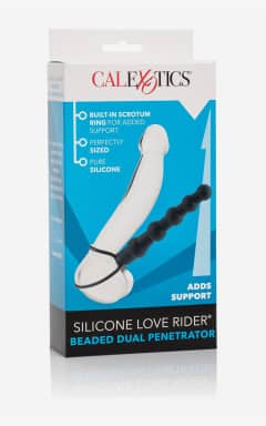 Sexlegetøj til mænd Silicone Beaded Dual Penetrator Black