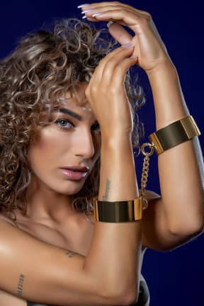 Til hende Slave Wrist Cuffs Rose Gold