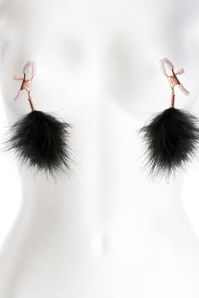 Brystklemmer & Ticklers Nipple Clamps F1 Feather Black