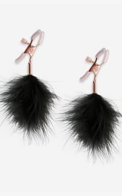 Brystklemmer & Ticklers Nipple Clamps F1 Feather Black