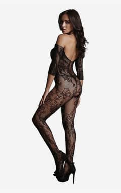 Lingeri Le Désir Lace Sleeved Bodystocking One Size