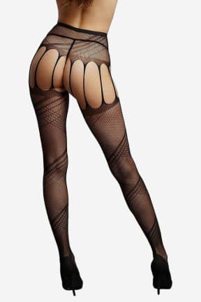 Lingeri Le Désir Crotchless Cut Out Pantyhose One Size