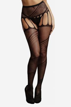 Alle Le Désir Crotchless Cut Out Pantyhose One Size