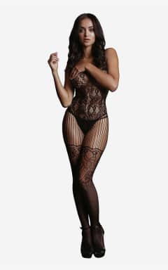 Lingeri Le Désir Lace and Fishnet Bodystocking One Size