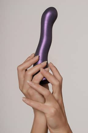 Til hende Ultra Soft Silicone Curvy G-spot Dildo Purple 17cm