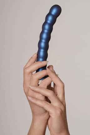 Analt Beaded Silicone G-spot Dildo Black 16,5cm