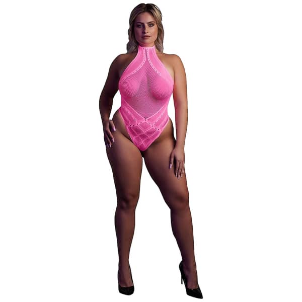 Glow In The Dark Body With Halter Neck Pink OSX
