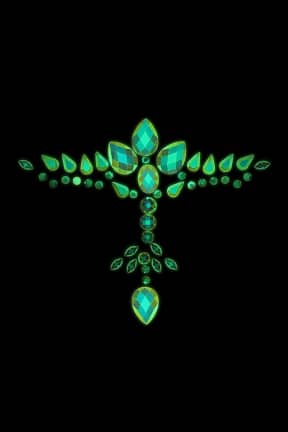 Lingeri Glow In The Dark Body Jewelry Chest Stickers