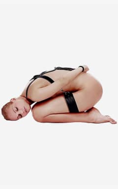 Rollespil Body Harness With Thigh And Hand Cuffs Black