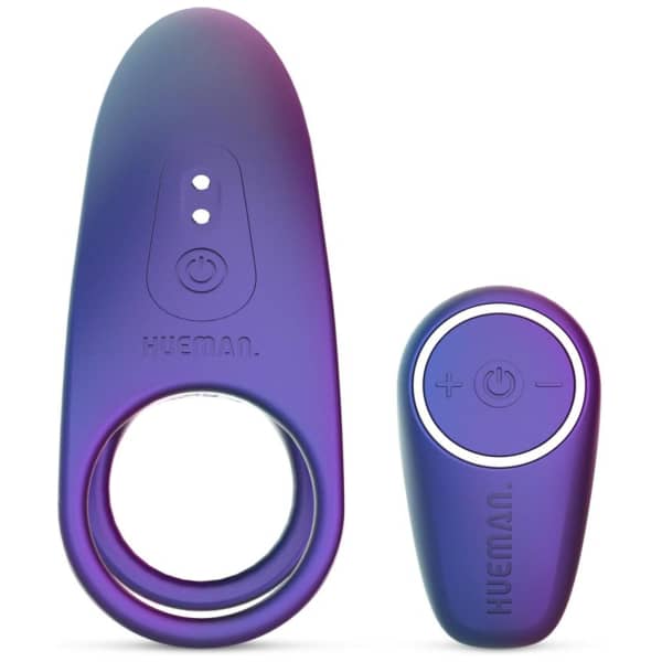 Hueman Vibrating Cock Ring Purple