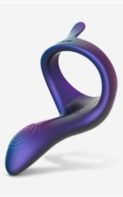 Sexlegetøj til par Hueman Vibrating Strap-On Cock Ring Purple