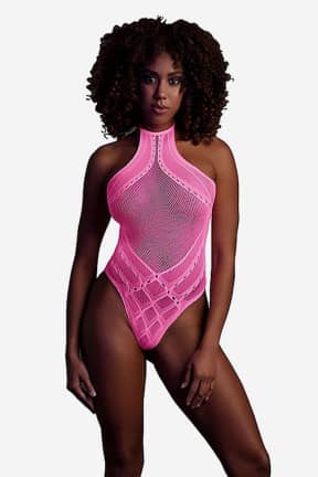 Alle Glow In The Dark Body With Halter Neck Pink