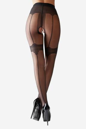 Sexet Lingerie Cottelli Crotchless Tights Ribbon S