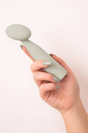 Alle Nude Luna Mini Wand Vibrator Green