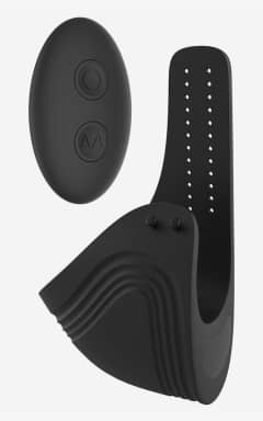For mænd Ramrod Adjustable Vibrating Cockring With Remote Black
