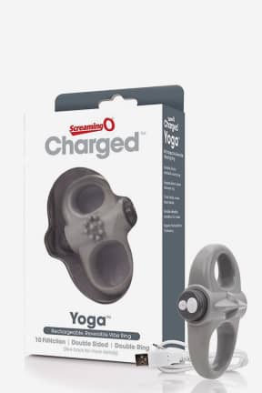 Sexlegetøj til par Screaming O Charged Yoga Vibrating Cock Ring Grey