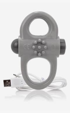 For mænd Screaming O Charged Yoga Vibrating Cock Ring Grey