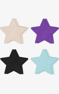 Lingeri NS Novelties - Pasties Star Assorted 4 Pair - Selvklæbende stjernekager – 4 par, der giver dit look et sexet og legende twist