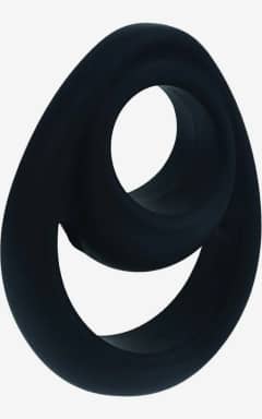 Intimlegetøj Levelz - Double Ergo Silicone Cockring - Black