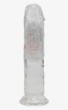 Alle RealCock - LED Vibrating Straight Cock - Transparent - 15cm
