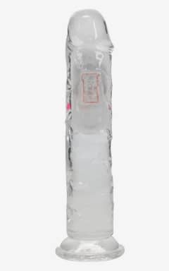 Alle RealCock - LED Vibrating Straight Cock - Transparent - 18cm