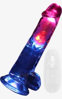Alle RealCock - LED Vibrating Straight Cock With Balls - Transparent - 20cm