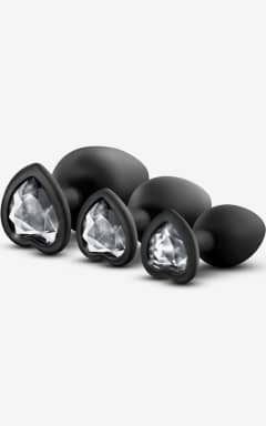 Buttplug og analt sexlegetøj Blush - Bling Plugs Training Kit White Gems - Black