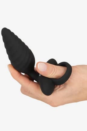 For mænd Anos - Flexible Butt Plug Twisted Design With Vibrations