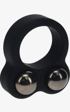 For mænd Levelz - Liquid Silicone Double Weighted Ball Cockring - Black