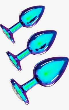 Intimlegetøj Ouch! - Venice Collection Metal Anal Plug Set - Iridescent