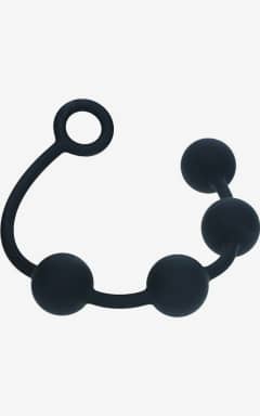 Intimlegetøj Levelz - Round Silicone Anal Balls - Black - L - 40 mm